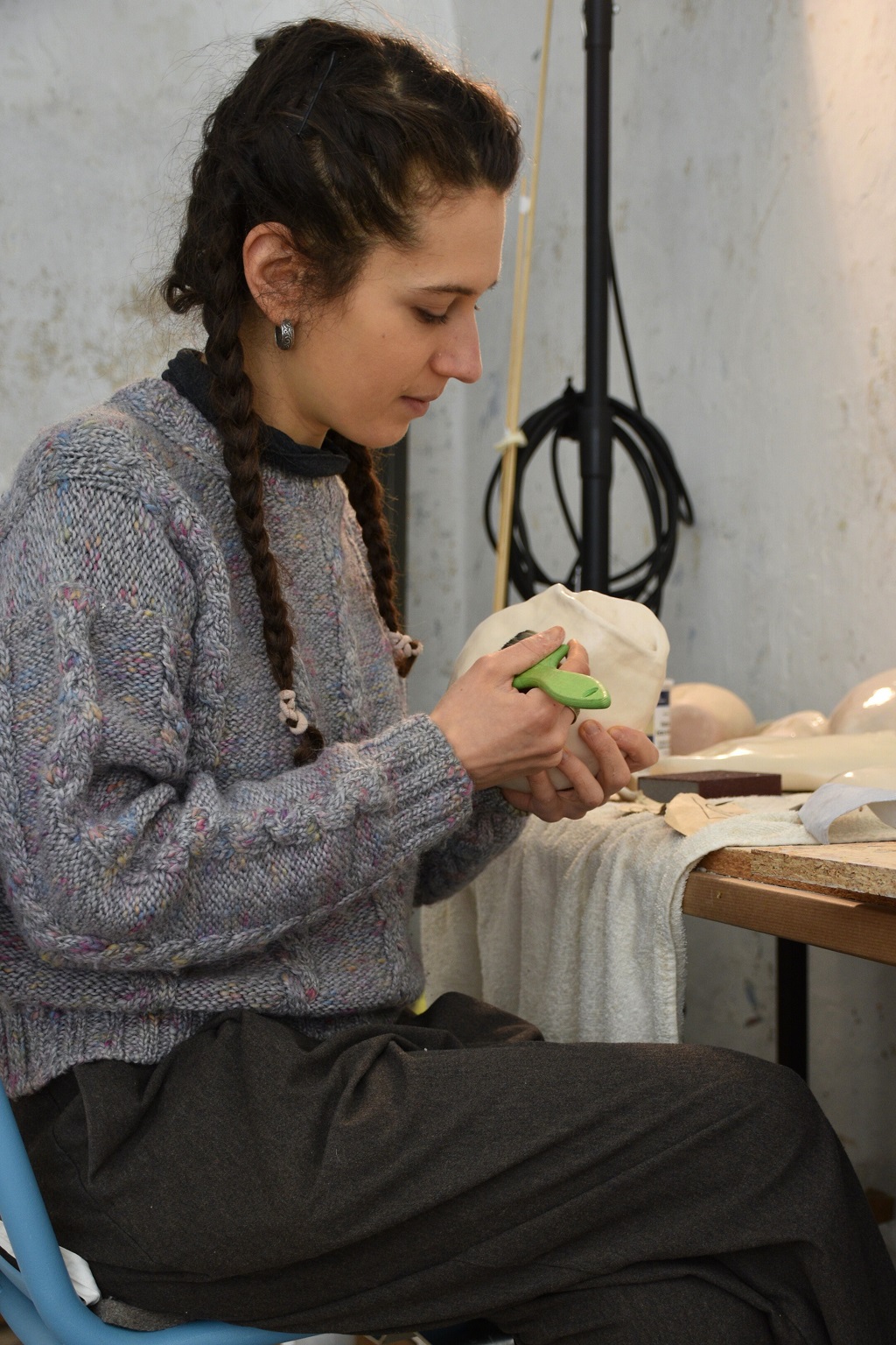 Samira Mosca nel suo atelier FortezzaDONNA